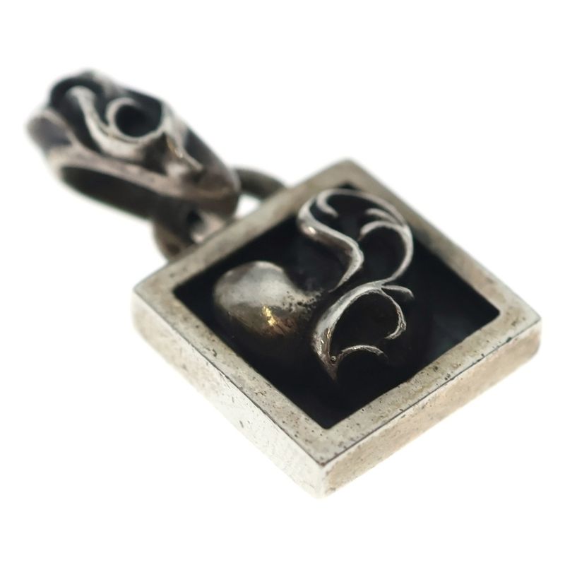 Chrome Hearts Framed Heart Charm Pendant Top Silver