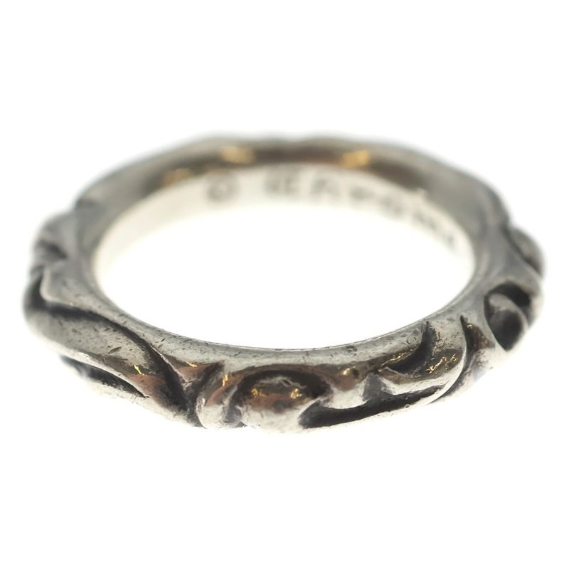 Chrome Hearts Scrl Band Scroll Ring Silver