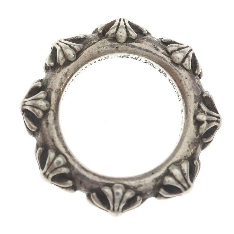Chrome Hearts Cross Band Ring Silver