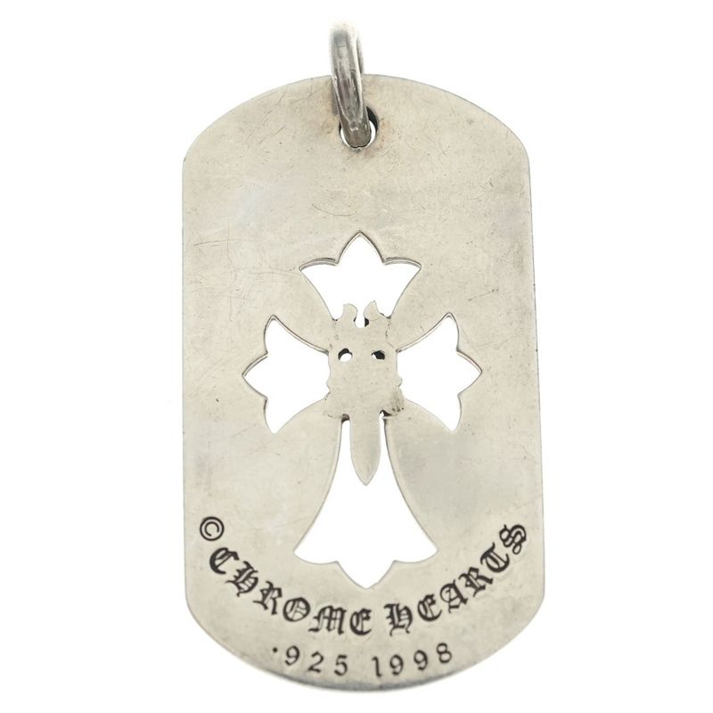 Chrome Hearts D Tag Lrg Ltd la Limited Large Dog Tag Necklace Top