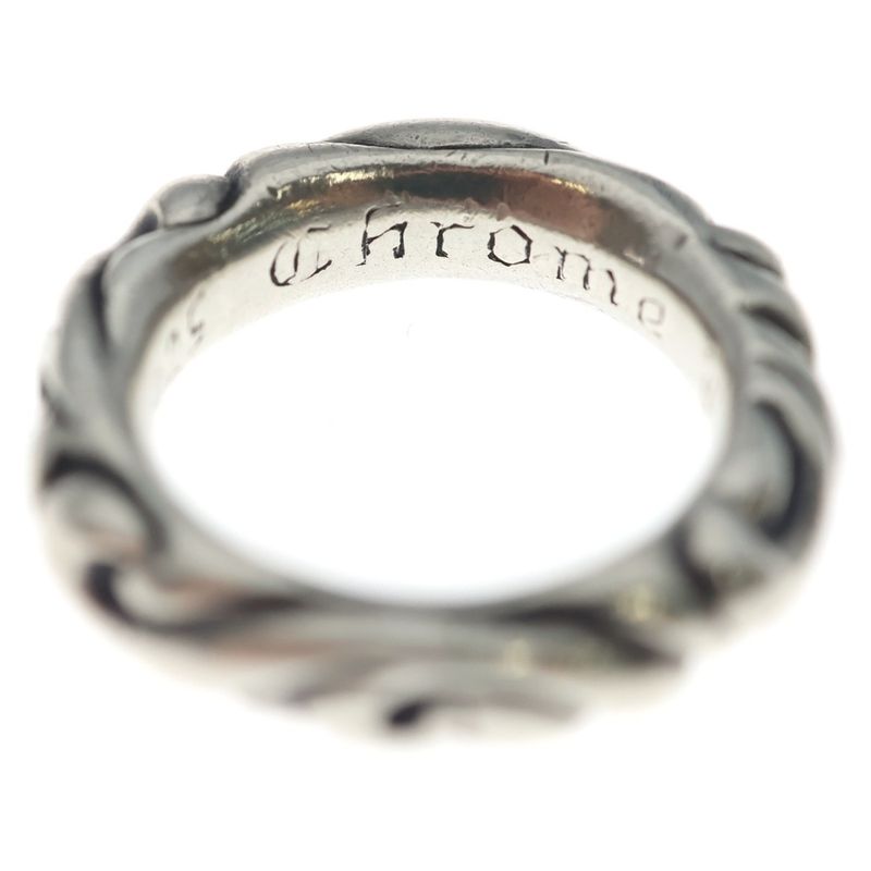 Chrome Hearts Scrl Band Scroll Ring Silver