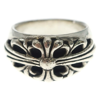 Chrome Hearts Flrl Crs Floral Cross Ring Silver