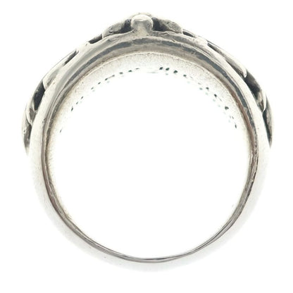 Chrome Hearts Flrl Crs Floral Cross Ring Silver