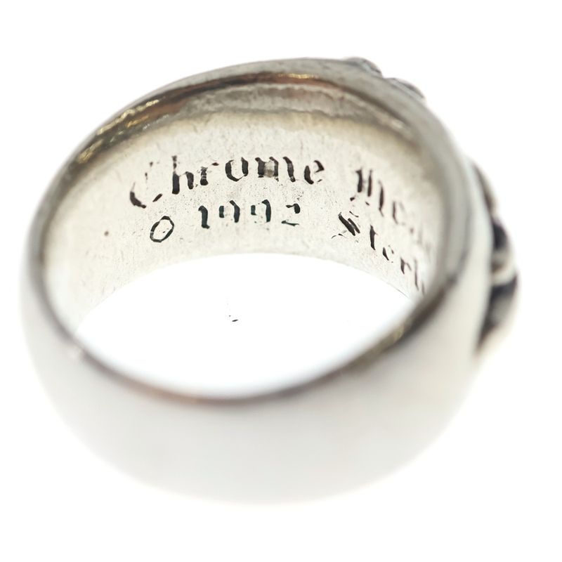 Chrome Hearts Flrl Crs Floral Cross Ring Silver