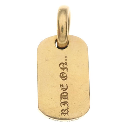 Chrome Hearts 22k DT Tny Rs3 Cross Tiny Dog Tag Pendant Top Gold