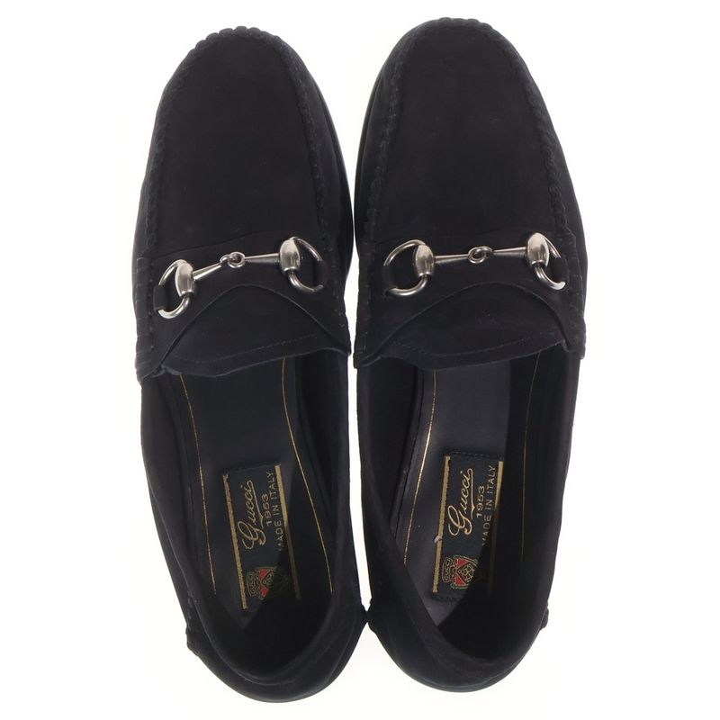 Gucci Horsebit Loafer Leather Loafers Low Cut Shoes Black