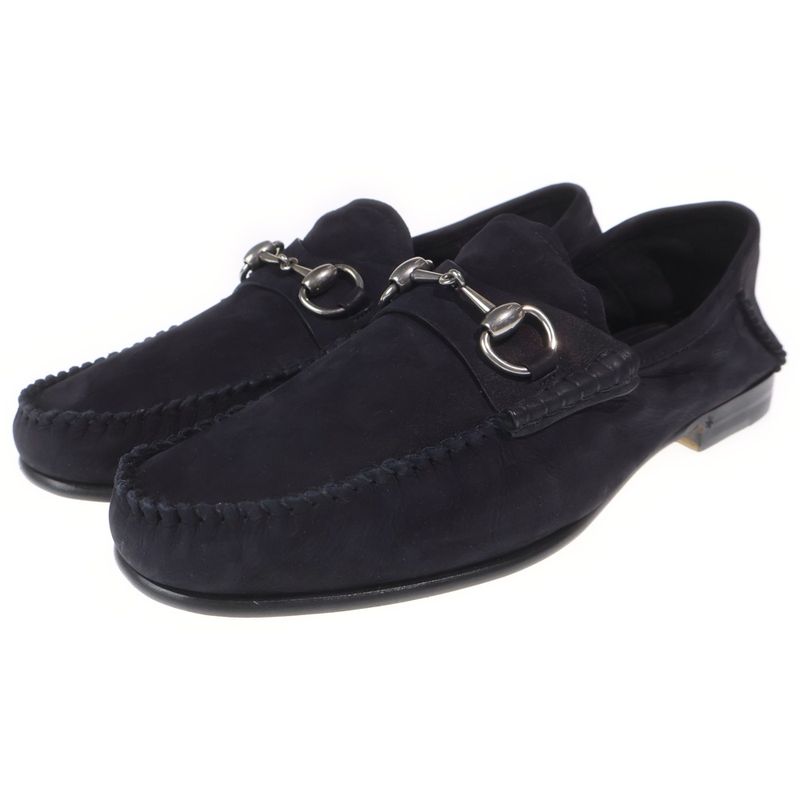 Gucci Horsebit Loafer Leather Loafers Low Cut Shoes Black