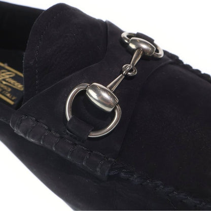 Gucci Horsebit Loafer Leather Loafers Low Cut Shoes Black