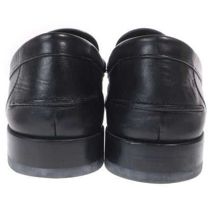 Fendi Fendace Fender Che Fflogo Safety Pin Leather Shoes Loafers Black