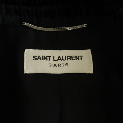 Saint Laurent Paris Italian Velvet Tiered Jacket Black