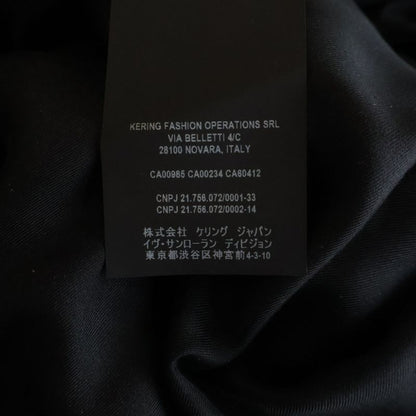 Saint Laurent Paris Italian Velvet Tiered Jacket Black