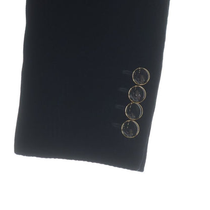 Saint Laurent Paris Italian Velvet Tiered Jacket Black