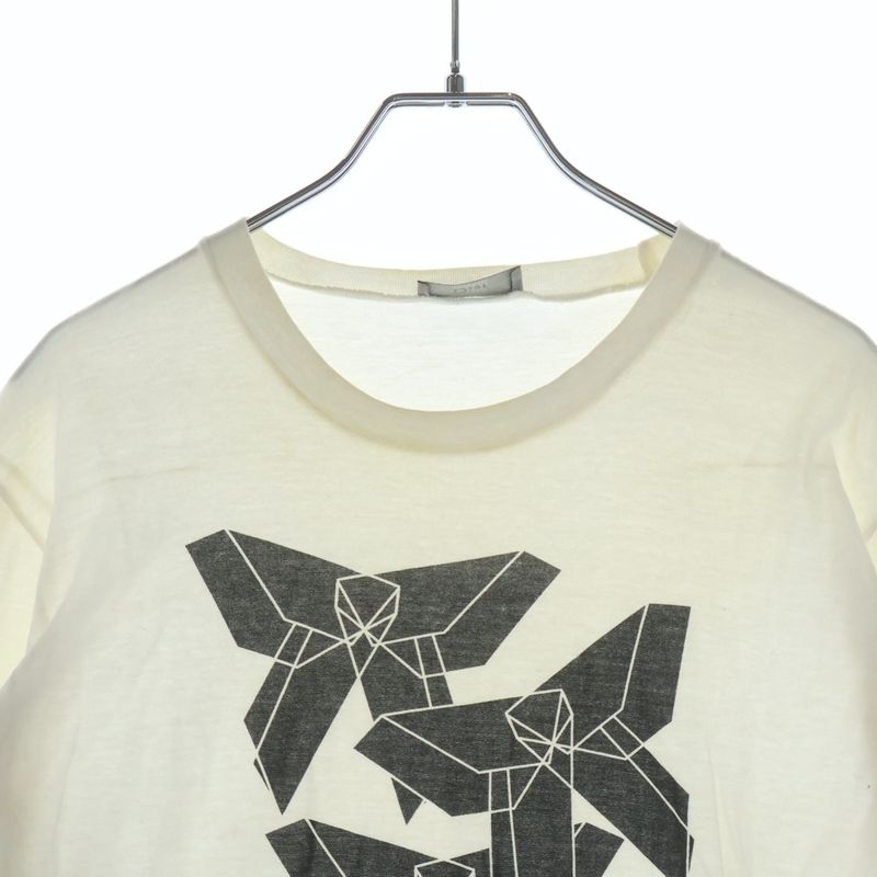 Dior Homme Chris Van Assche Era Geometric Motif Ribbon Print Crew Neck Long