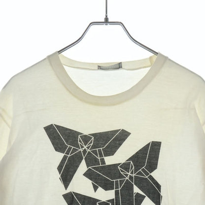 Dior Homme Chris Van Assche Era Geometric Motif Ribbon Print Crew Neck Long