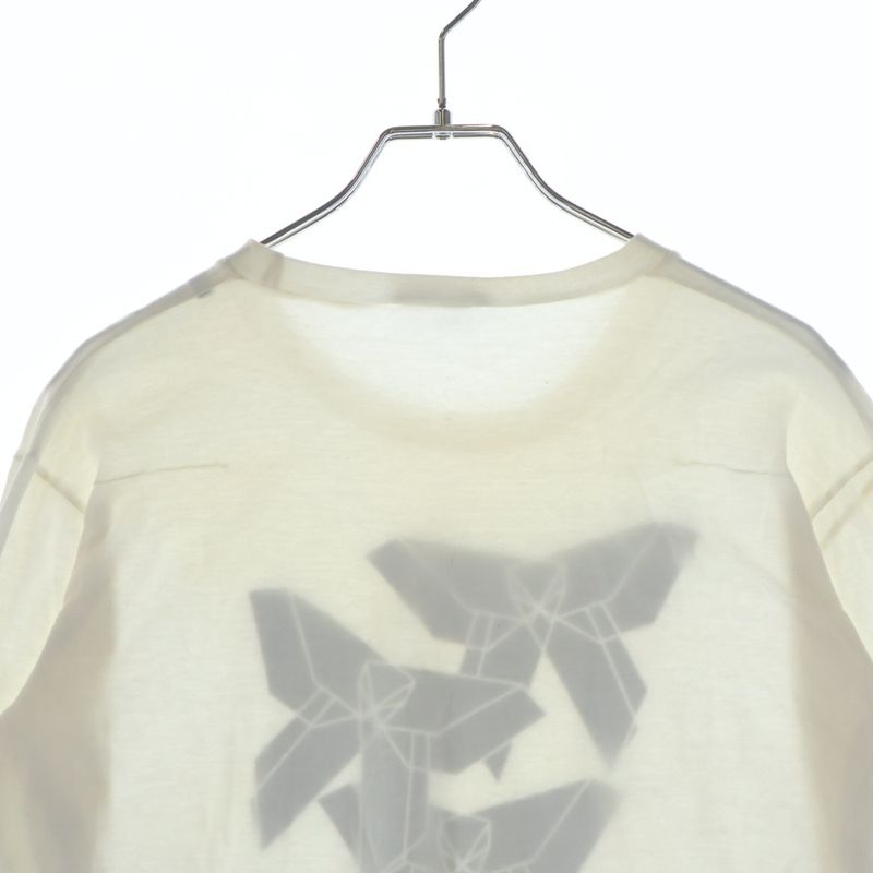 Dior Homme Chris Van Assche Era Geometric Motif Ribbon Print Crew Neck Long