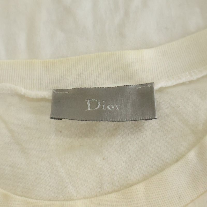 Dior Homme Chris Van Assche Era Geometric Motif Ribbon Print Crew Neck Long