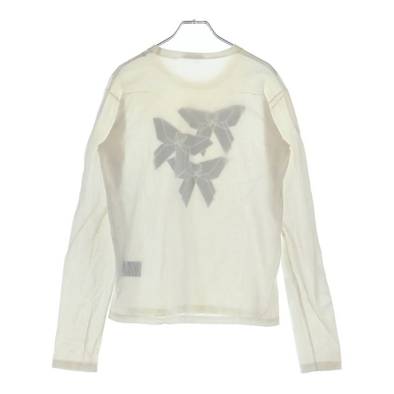 Dior Homme Chris Van Assche Era Geometric Motif Ribbon Print Crew Neck Long