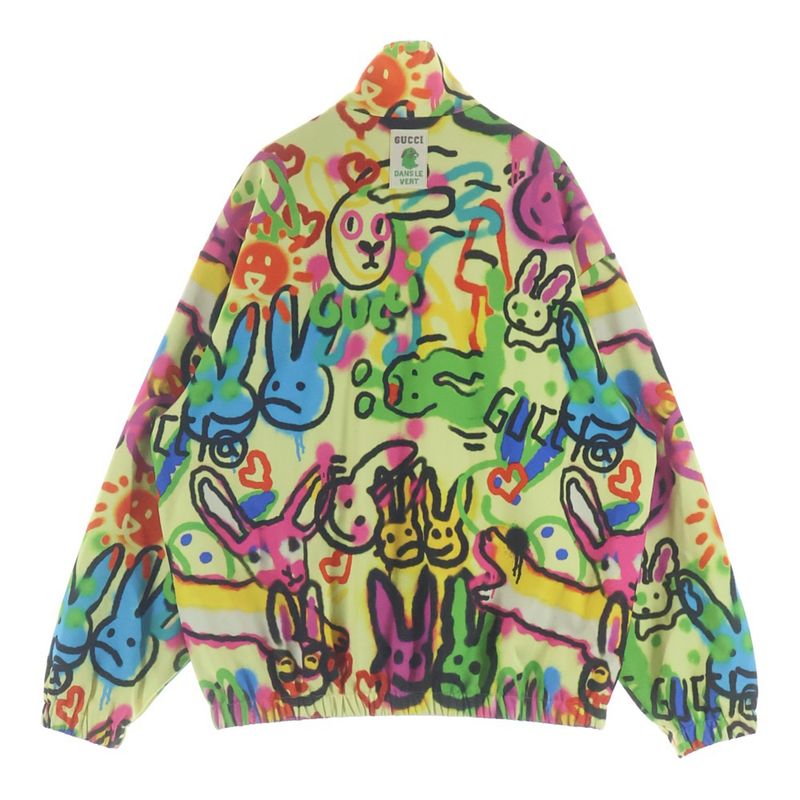 Gucci Dans le Vent Bunny Zip Up Track Jacket Multicolor