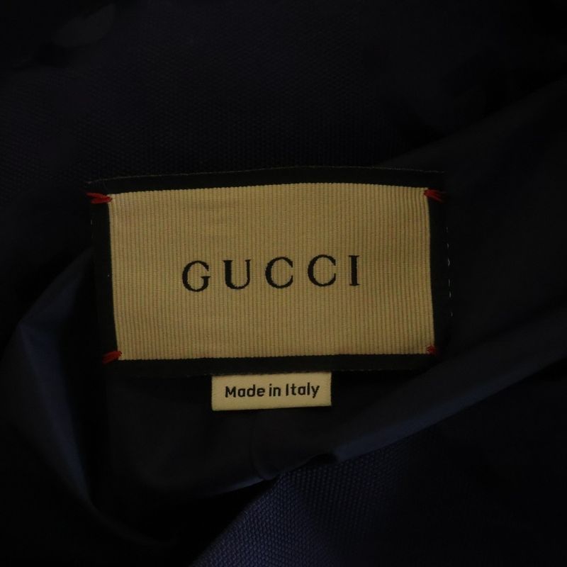 Gucci GG Nylon Hooded Jacket Light Navy