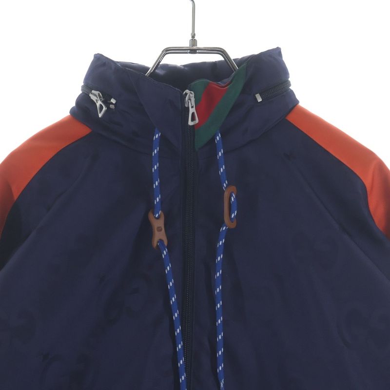 Gucci GG Nylon Hooded Jacket Light Navy