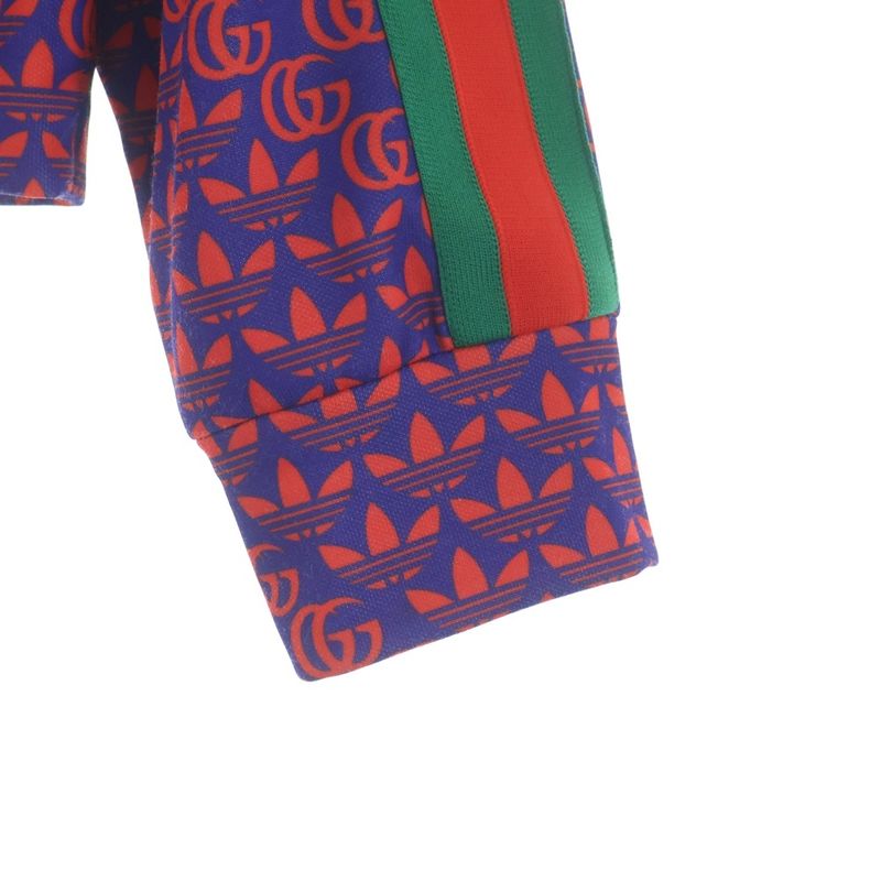 Gucci Adidas Double and Trefoil Print Zip Up Jacket and Zip Up Track