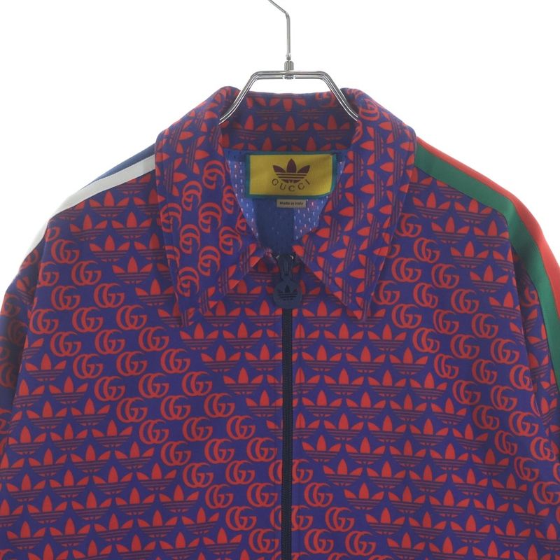 Gucci Adidas Double and Trefoil Print Zip Up Jacket and Zip Up Track