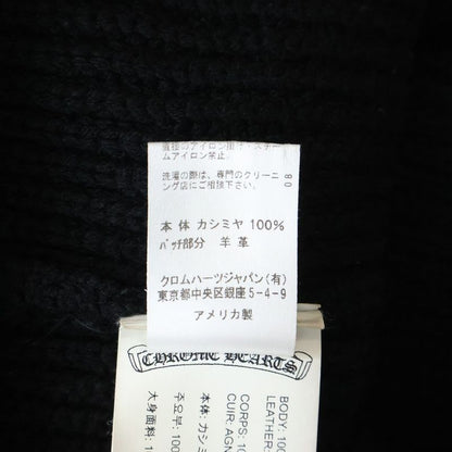 Chrome Hearts Not Triple Cross Leather Patch Cashmere Knit Not Cemetery Sweater