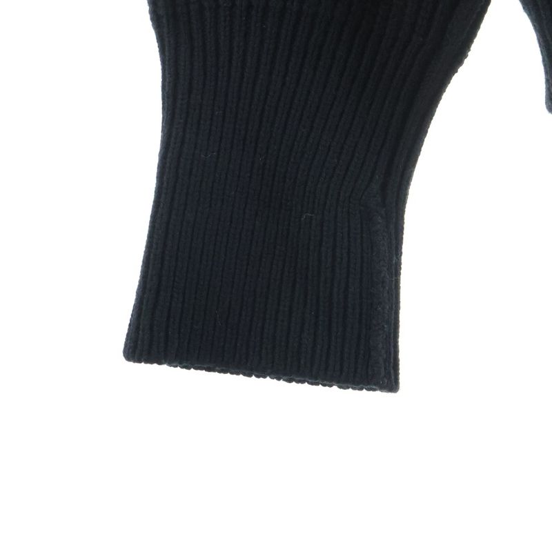 Chrome Hearts Not Triple Cross Leather Patch Cashmere Knit Not Cemetery Sweater