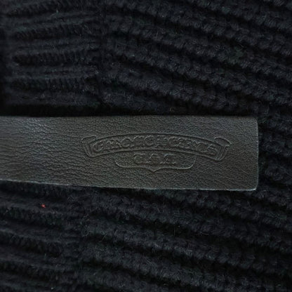 Chrome Hearts Not Triple Cross Leather Patch Cashmere Knit Not Cemetery Sweater