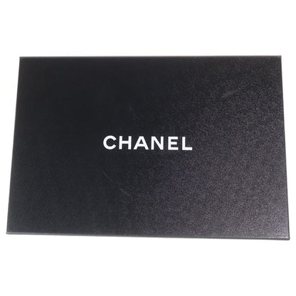 Chanel Leather Flower Motif Heel Sandals Black