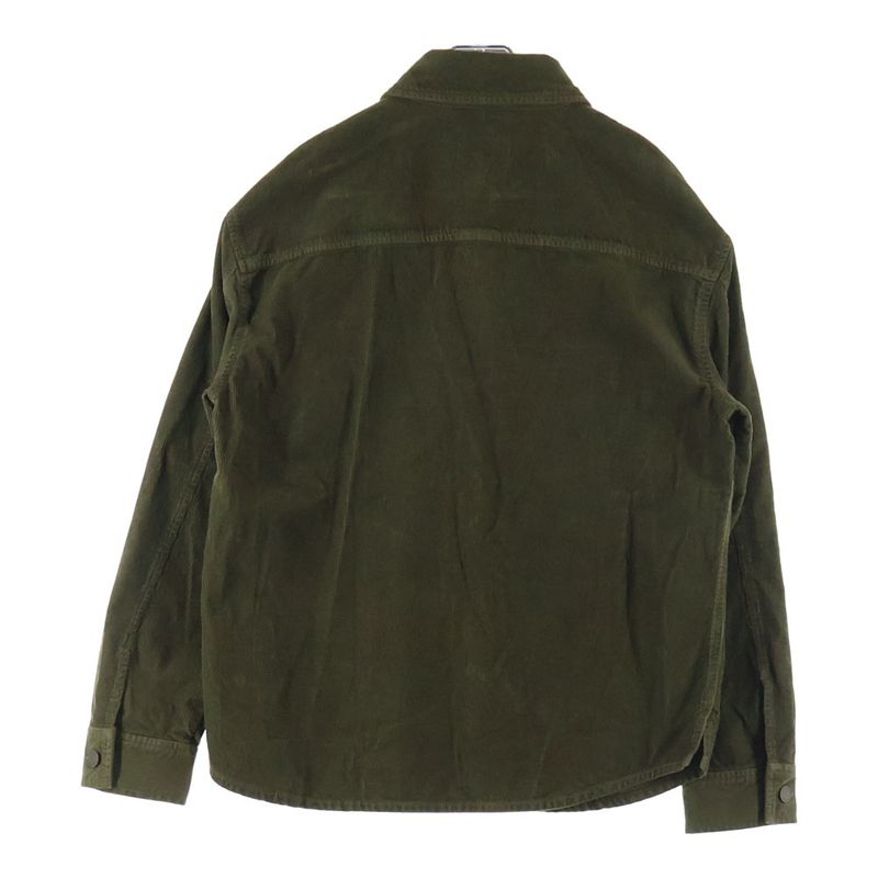 Saint Laurent Paris Cargo Pocket Corduroy Jacket Shirt Moss Green