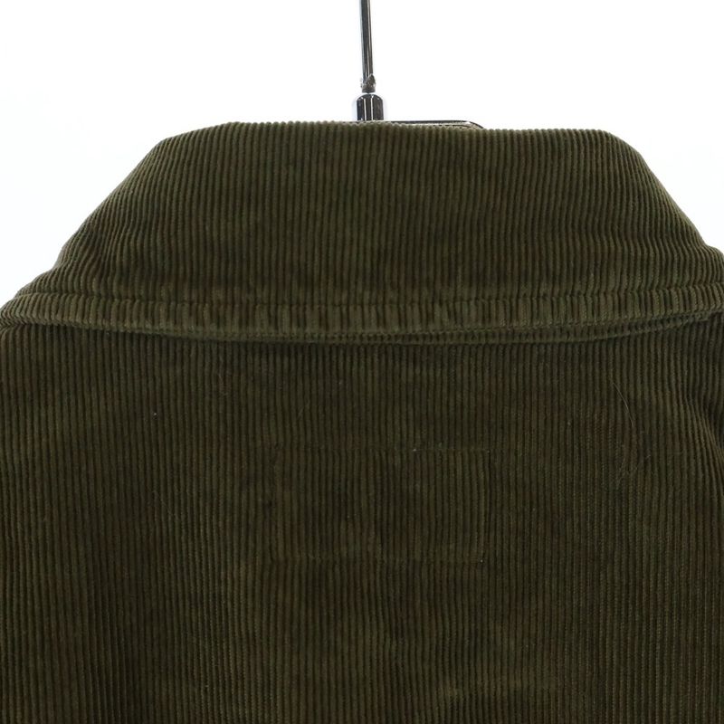 Saint Laurent Paris Cargo Pocket Corduroy Jacket Shirt Moss Green