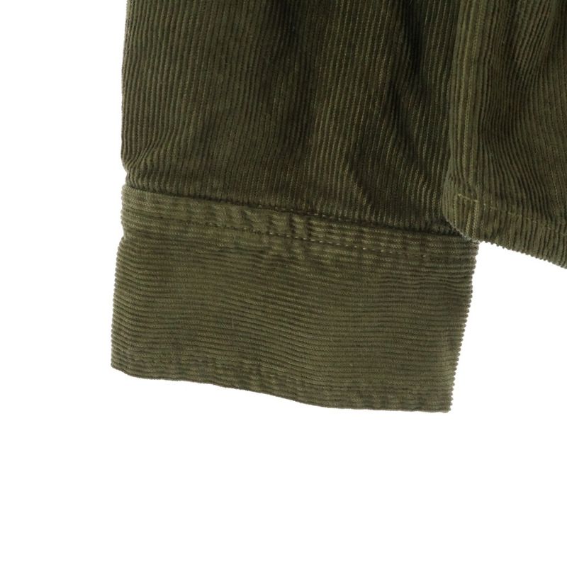 Saint Laurent Paris Cargo Pocket Corduroy Jacket Shirt Moss Green