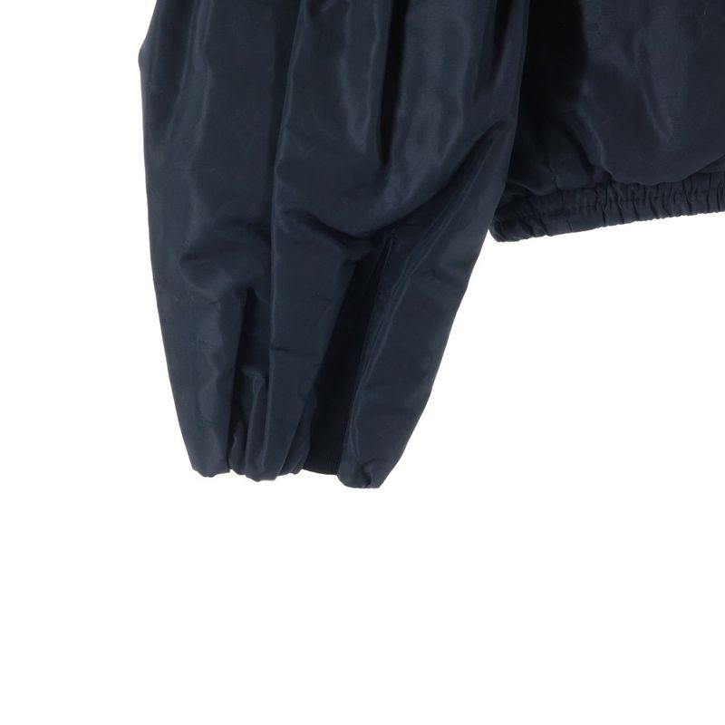 Louis Vuitton Monogram Bishop Sleeve Boma Jacket Silk Blend Short Length Black