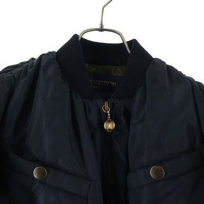 Louis Vuitton Monogram Bishop Sleeve Boma Jacket Silk Blend Short Length Black
