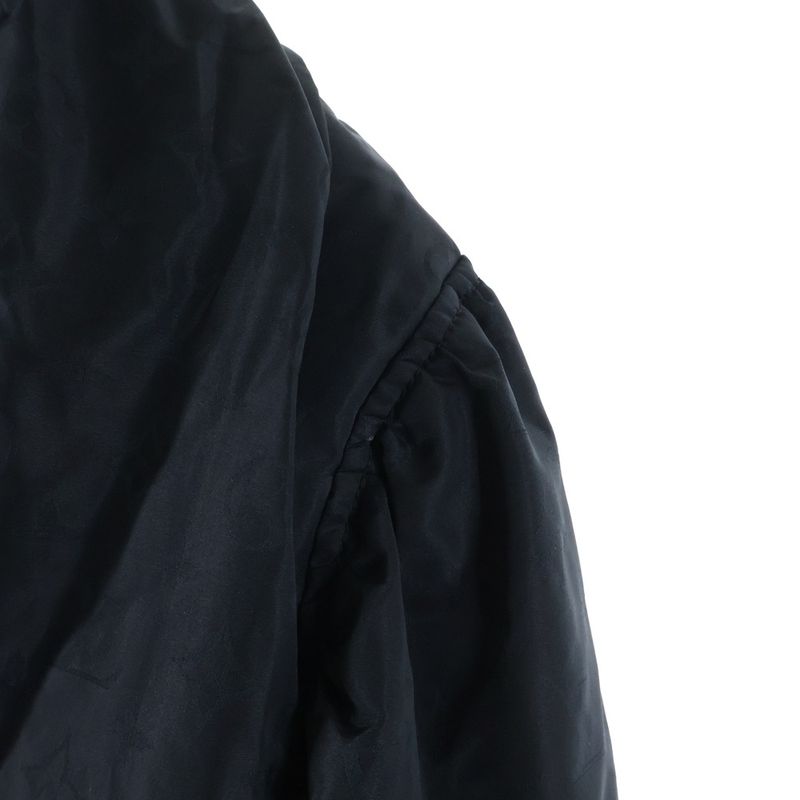 Louis Vuitton Monogram Bishop Sleeve Boma Jacket Silk Blend Short Length Black