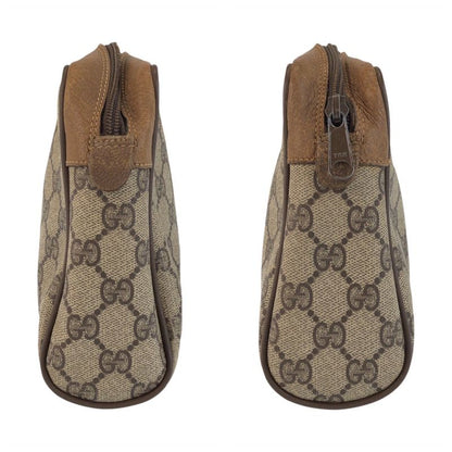 Gucci Vintage Sherry Line Beige GG Supreme Canvas Clutch