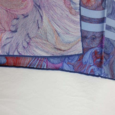 Hermes Scarf Carre 90 Silk Brides de Gala en Finesse Blue Purple