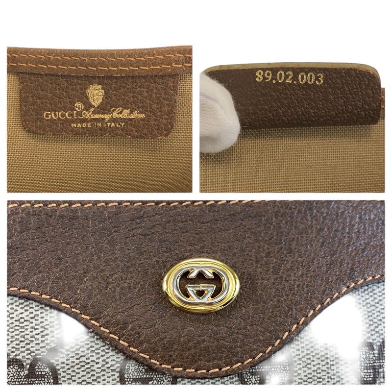 Gucci Vintage Sherry Line GG Supreme Canvas Tote Shoulder Bag