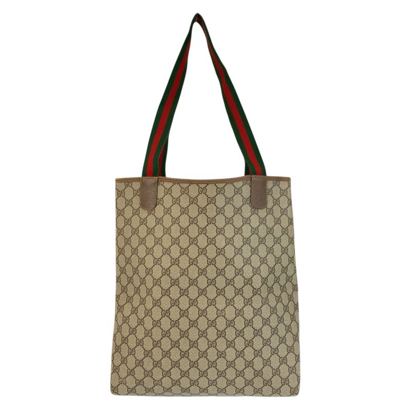 Gucci Vintage Sherry Line GG Supreme Canvas Tote Shoulder Bag