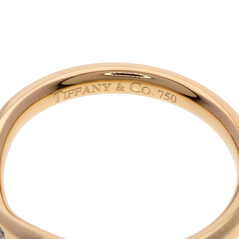 Tiffany & Co T Cube Band Diamond Ring 18k Pink Gold