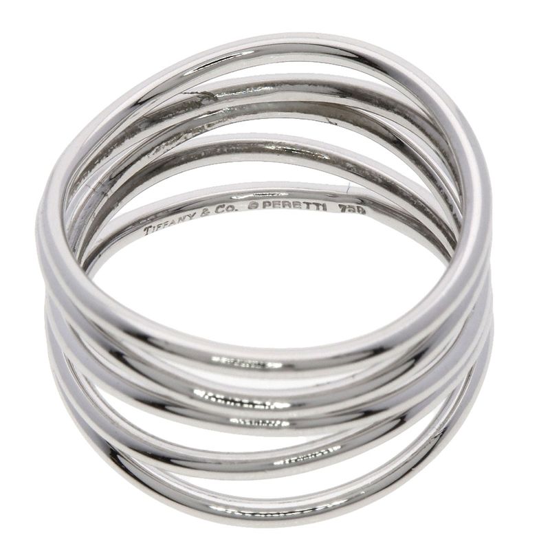 Tiffany & Co Wave Row Ring 18k White Gold