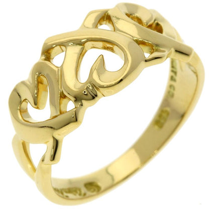 Tiffany & Co Triple Loving Heart Ring 18k Yellow Gold