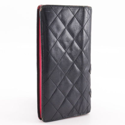 Chanel Cambon Line Bifold Calf Black Wallet
