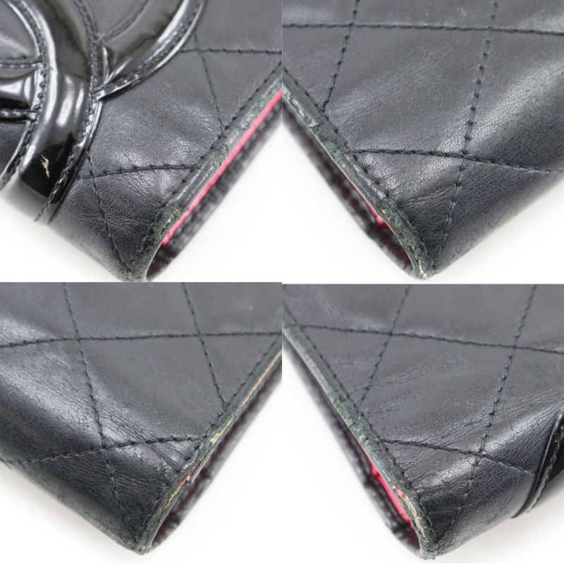 Chanel Cambon Line Bifold Calf Black Wallet
