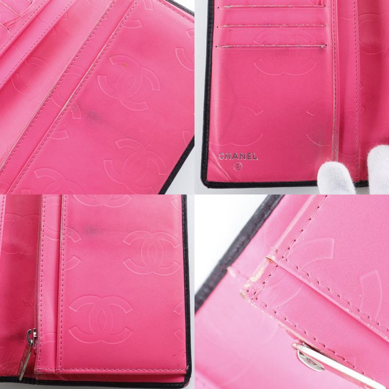 Chanel Cambon Line Bifold Calf Black Wallet