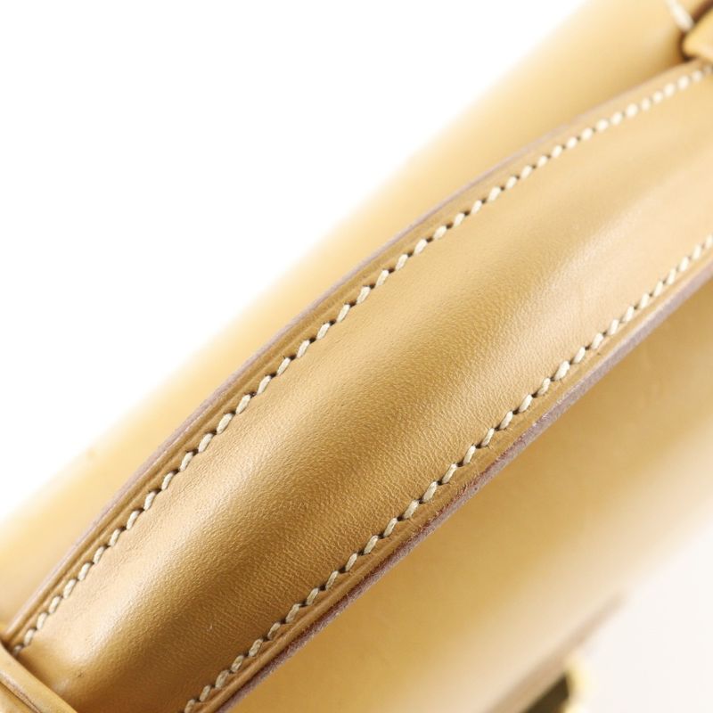 Hermes Sac a Depeche 38 Box Calf Natural Yellow C Business Bag