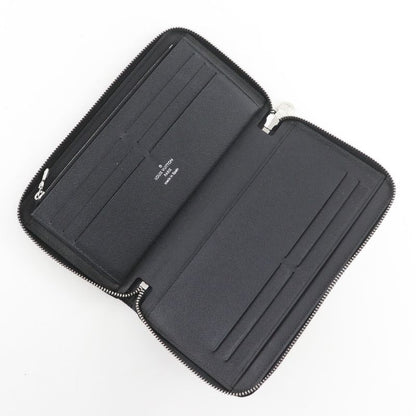 Louis Vuitton Zippy Organizer NM Taiga Noir Black Wallet