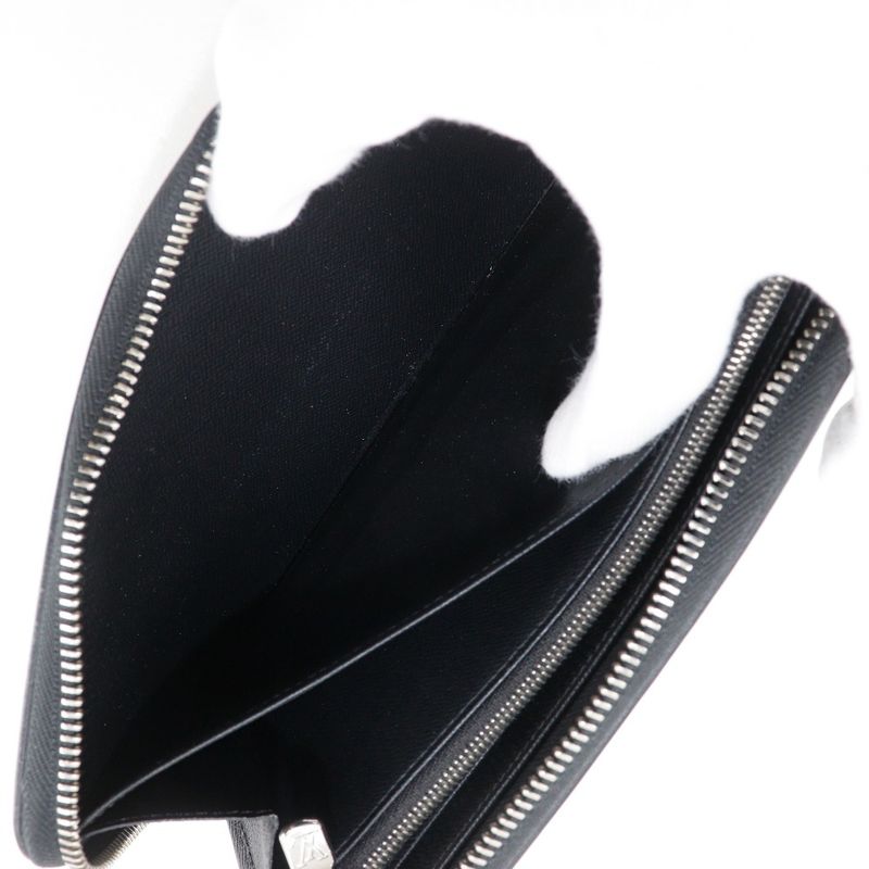 Louis Vuitton Zippy Organizer NM Taiga Noir Black Wallet