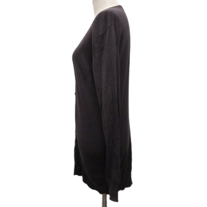 Miu Miu Miu Cardigan Knit Long Sleeve Cotton Long Oversize 42 Gray